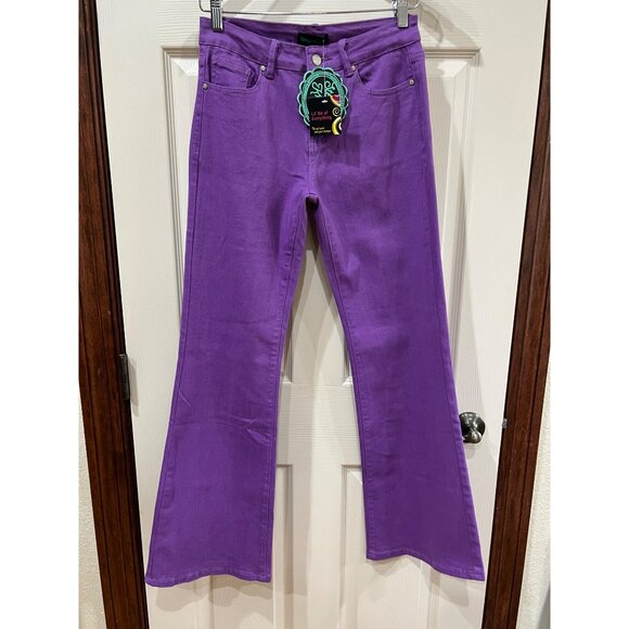 NWT Western Sterling Kreek Purple Flared Jeans Size 3/4 Cotton/Spandex Stretch - Picture 11 of 14